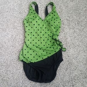 Vintage Retro Pin-up Polka Dot One Piece Swimsuit